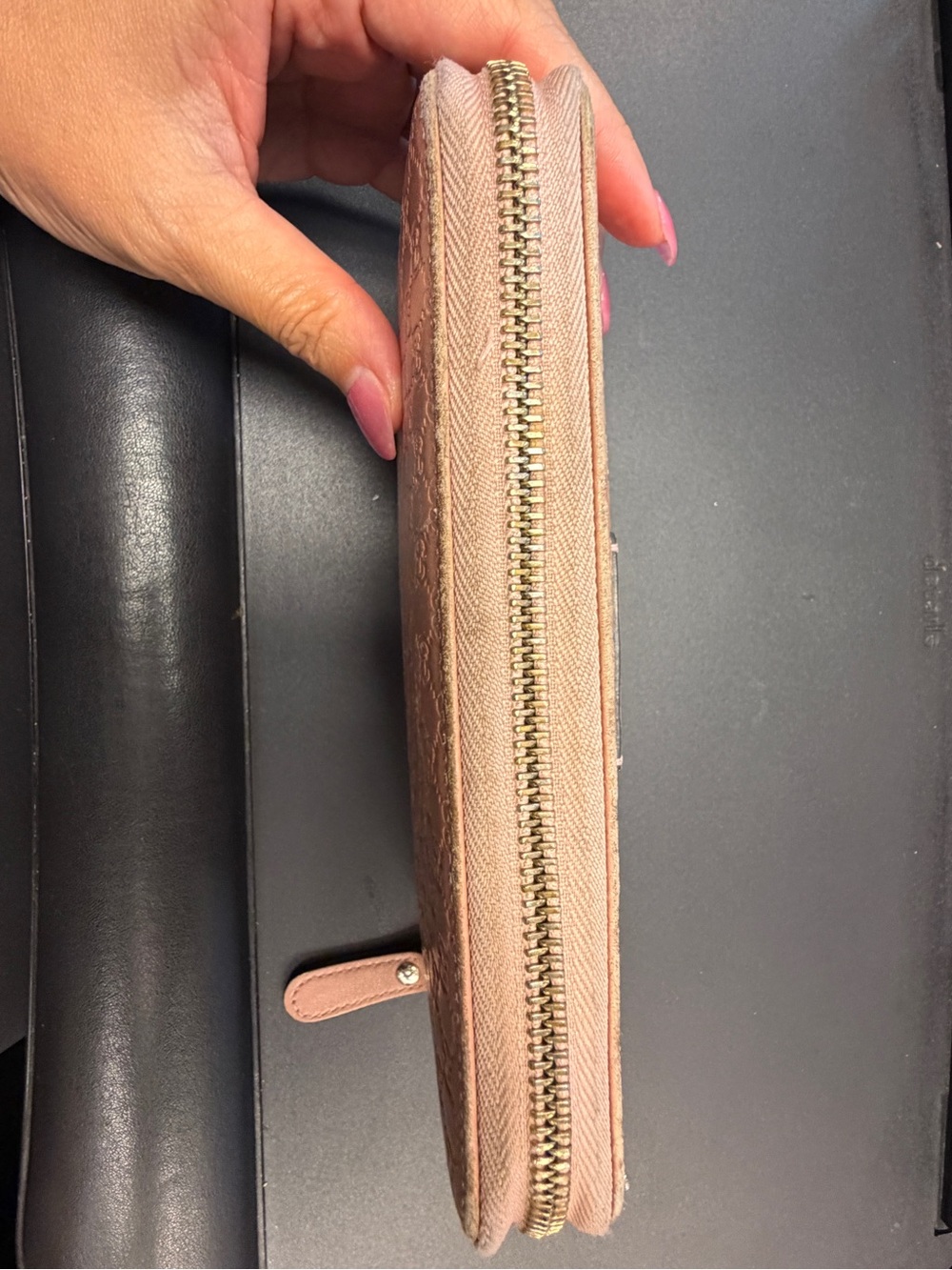 Authentic Gucci Pink GG Microguccissima Zip Around Wallet - Picture 12 of 16